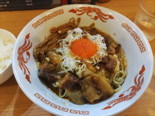 「どて焼き混ぜそば」@RAMEN ガモウスマイルの写真