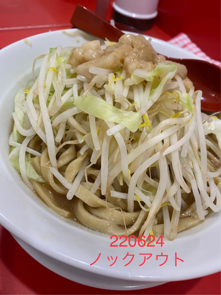 「ラーメン並＋節玉　830+100」@ラーメン ノックアウトの写真