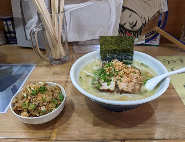 「塩らぁめん+ランチ豚めし」@禪の写真