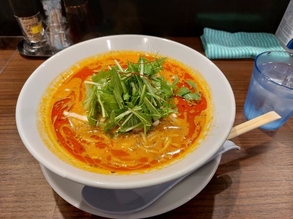 「担々麺(白)辛さ4」@うさ担 浦和本店の写真