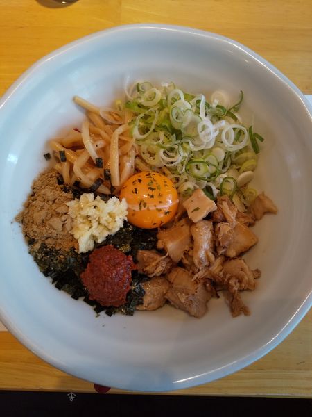 「からみそまぜそば」@からみそラーメンふくろう 名駅店の写真