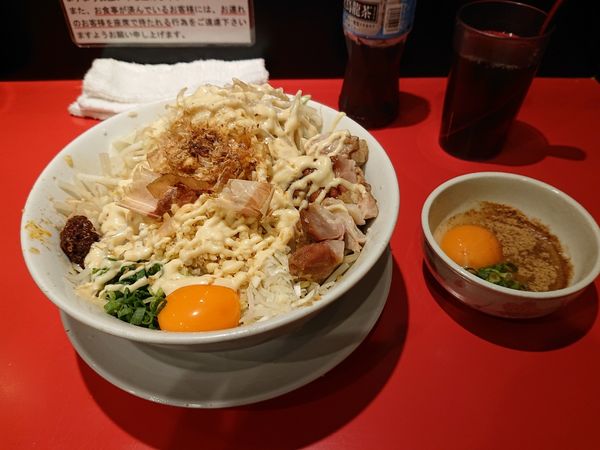 「まぜそば スキヤキ」@用心棒の写真