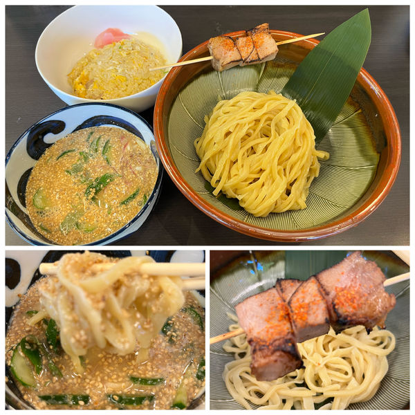 「【夏限定】すったてつけ麺 980円 半チャーハン380円」@メンショップ アキラの写真