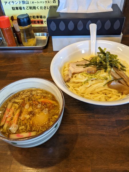 「【限定】坂戸つけ麺 大盛＋味玉」@濃厚つけ麺 茜堂の写真