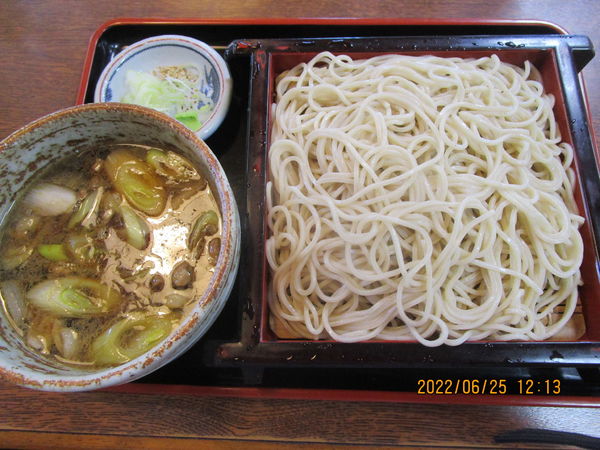 「鴨せいろ蕎麦 900円」@そば処 大むら 東伊興町店の写真