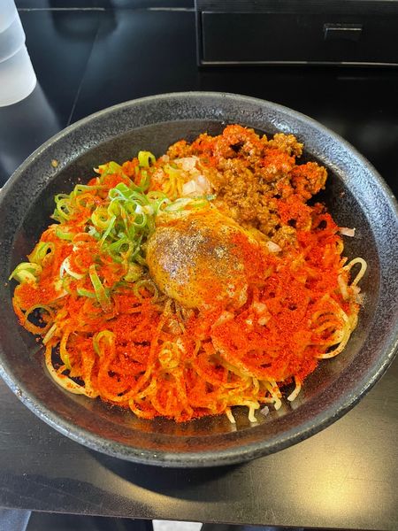 「汁なし担々麺（大辛、麺2玉）」@自家製麺 KANARIの写真