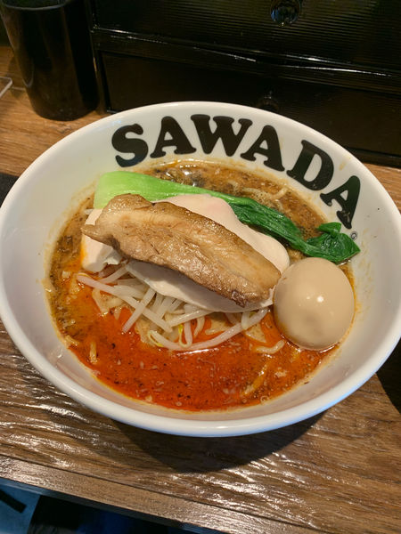 「味玉坦々麺＋ミニ麻婆丼セット」@澤田商店の写真