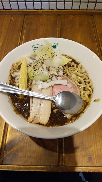 「(限定)スパイシーカレーまぜそば+ライス」@カッパラーメンセンターの写真