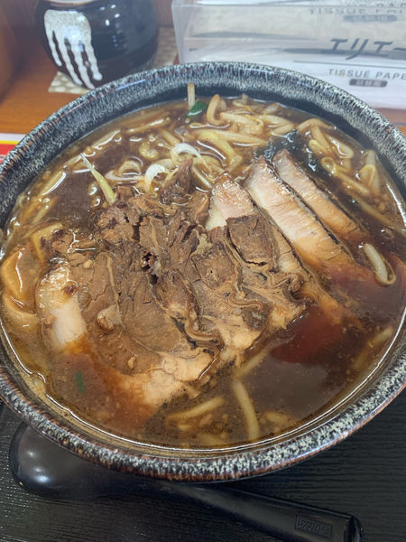 「黒味噌煮豚めん」@麺龍の写真