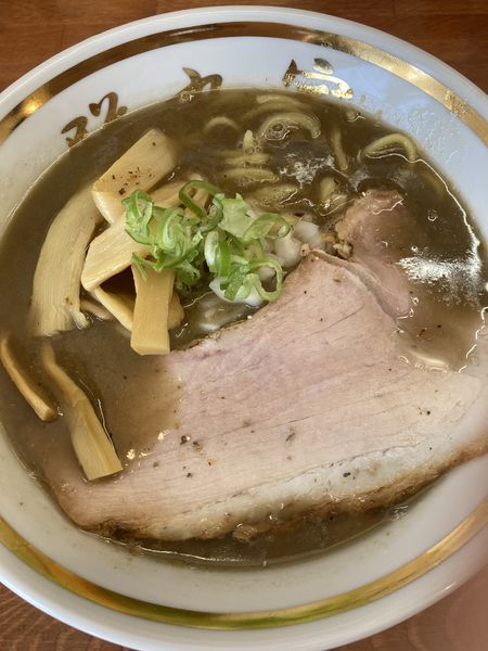 「濃厚煮干しラーメン ＋ メンマ」@油そば専門 清水家 船橋店の写真