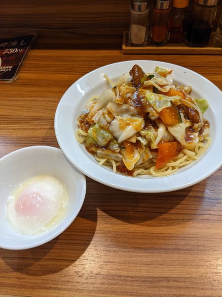 「源丸冷やし＋温泉タマゴ」@麺屋 源丸の写真