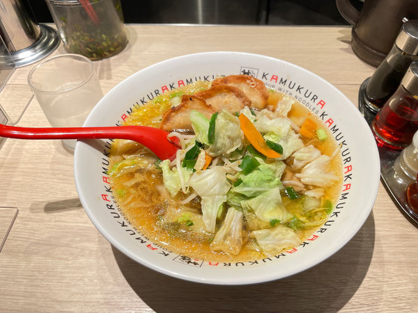 「(期間限定)ピリアゲラーメン 野菜トッピング」@どうとんぼり 神座 心斎橋長堀店の写真