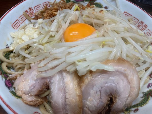 「小汁なし＋ヤサイ少な目＋ニンニク」@ラーメン二郎 横浜関内店の写真