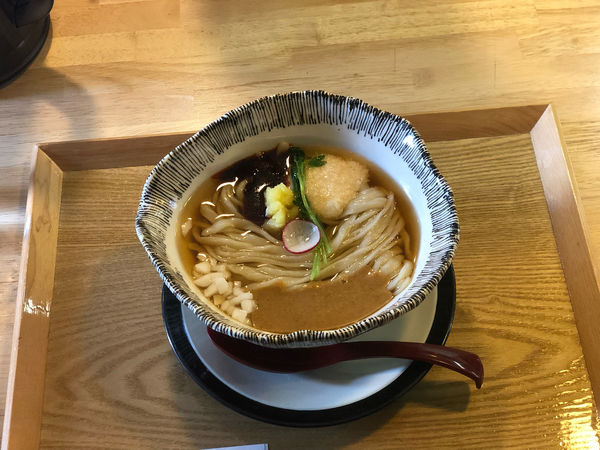 「田舎そは背脂吟醸みそ〜もち大麦ともちっ娘全粒粉〜」@麦そば専門店 麦の上の写真