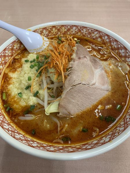 「辛みそニンニクL」@めん丸 豊富店の写真