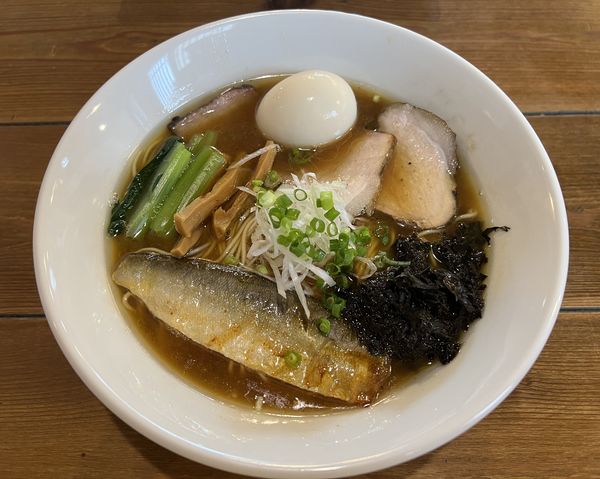 「焼干しそば 鮎スペシャル 1250円」@麺切り 白流の写真