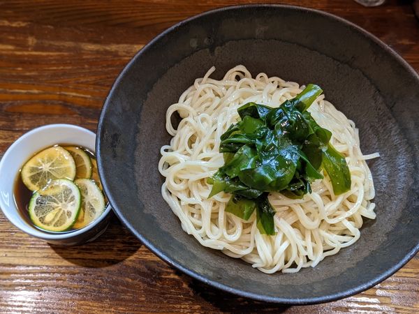 「限定冷やしすだちつけそば大」@中華そば いぶきの写真