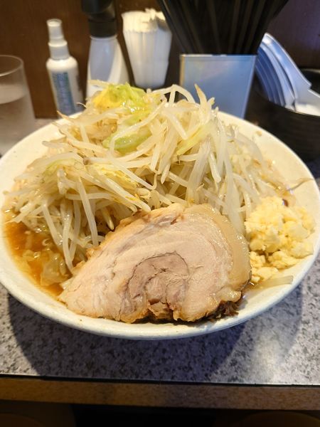 「塩ラーメン大盛り　野菜マシ　ニンニク」@ラーメン宮郎の写真