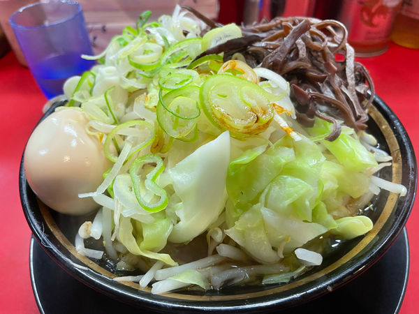 「野菜ラーメン＋きくらげ＋薬味ねぎ」@家系ラーメン とらきち家の写真