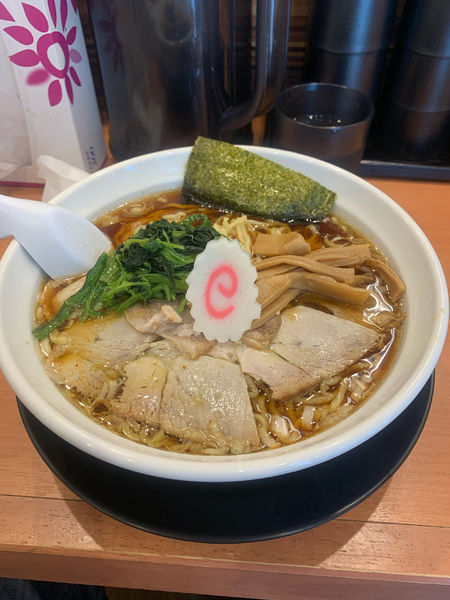 「生姜醤油ラーメン大盛り」@新潟長岡生姜醤油らーめん みずさわ 大宮西口店の写真