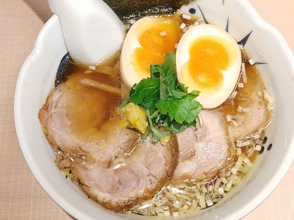 「ちゃーしゅうめん＋ふたごの味付け玉子」@与ろゐ屋の写真