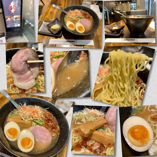 「海老そば880円＋味玉＋おろしにんにく」@代官山海老そば 豊秀の写真