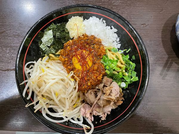 「台湾まぜそば大 ニンニクまし」@めん家 一麺惚の写真