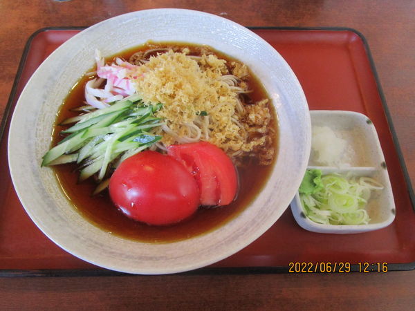 「冷やしたぬき蕎麦 700円」@きそば 大島屋の写真