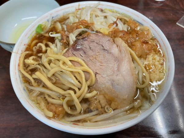 「ミニらーめん　ニンニクアブラマシマシ」@ラーメン二郎 めじろ台店の写真