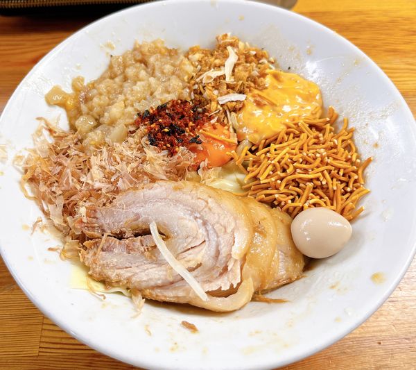 「まぜそば(麺半分野菜抜き)」@ハイマウントの写真