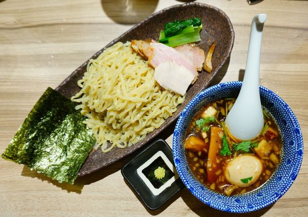 「つけそば＋半熟煮卵＋生ビール」@麺や 豊の写真