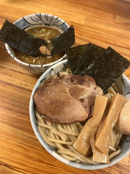 「つけ麺普通盛り＋特製トッピング」@自家製麺 然の写真