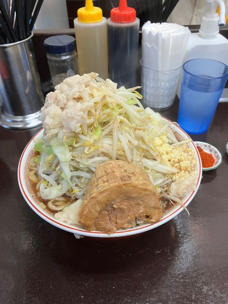 「らーめん　全マシ火の粉別皿　生たまご」@自家製麺 まさき（非乳化） 2号店の写真