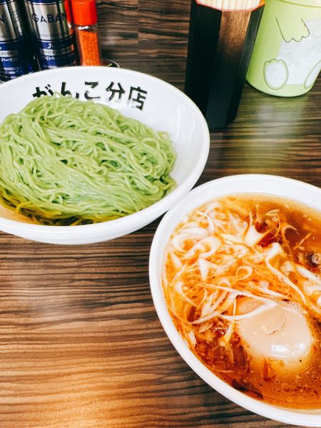 「塩つけめん2玉 ワカ麺 辣油」@元祖一条流がんこ 総本家(二代目)の写真