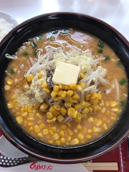 「味噌バターコーンラーメン(ニンニク多め)」@くるまやラーメン 浦和中島店の写真