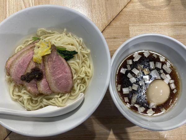 「昆布水つけそば全部入り醤油1450+和え玉280」@中華ソバ ビリケンの写真