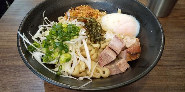 「温玉油そば」@茨城油そば協会 茨大前本店の写真