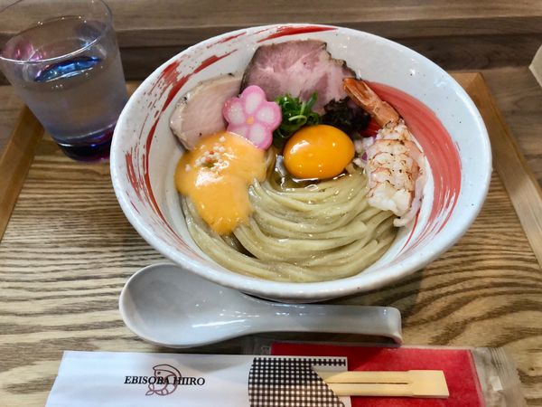 「ETM(えび、たまご、めん)大盛り〜追い飯付き〜」@えびそば 緋彩の写真