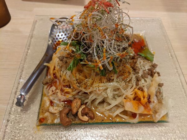 「冷し汁なし担担麺1000円」@175°DENO担担麺 TOKYOの写真