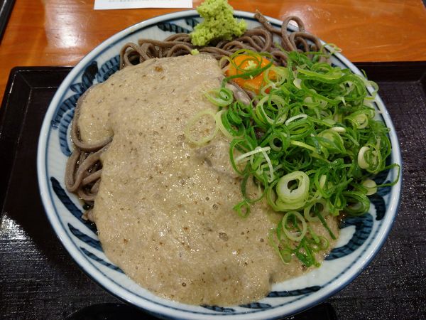 「月見とろろそば(980円)+自然薯に変更(250円)」@一の井の写真