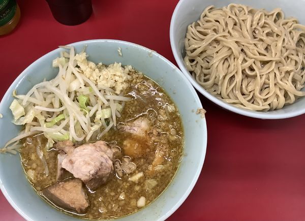 「[限定]ピリ辛カレーつけ麺」@ラーメン二郎 中山駅前店の写真