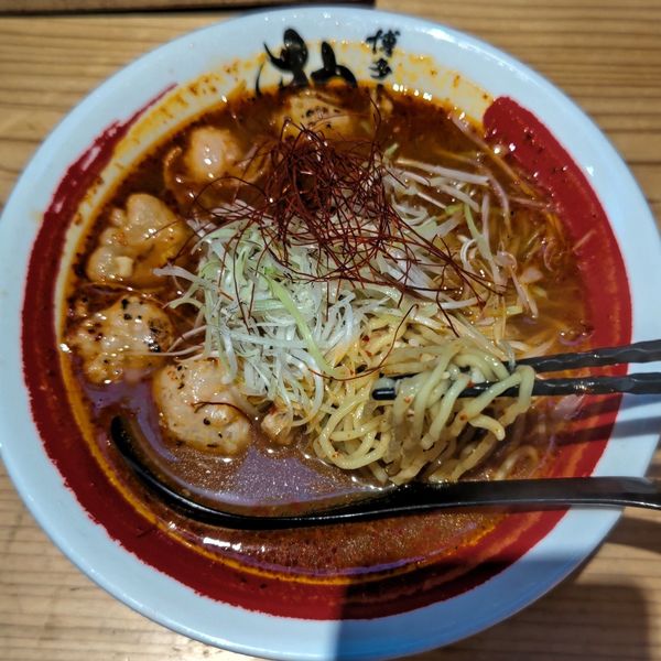 「博多辛麺小辛ちぢれ麺(1300円)」@博多辛麺 狛虎 博多デイトス店の写真