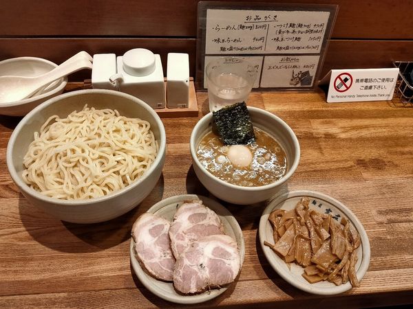 「味玉つけ麺大盛 チャーシュー メンマ」@麺屋吉左右の写真