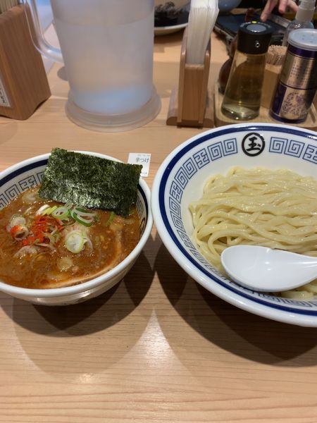 「辛つけ麺(980円)」@中華そば つけめん 玉 新宿店の写真