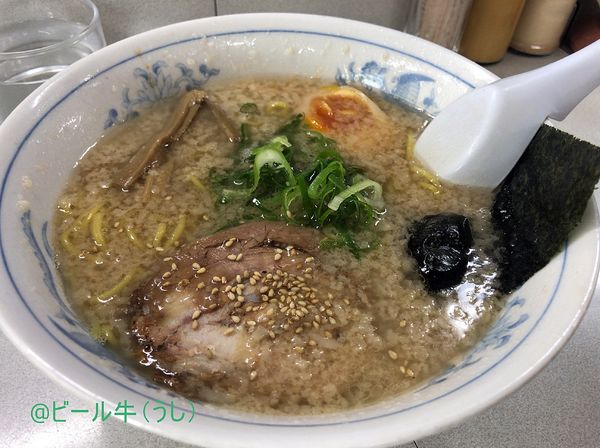「背脂そば醤油(650円)」@ラーメン・ぶーけの写真