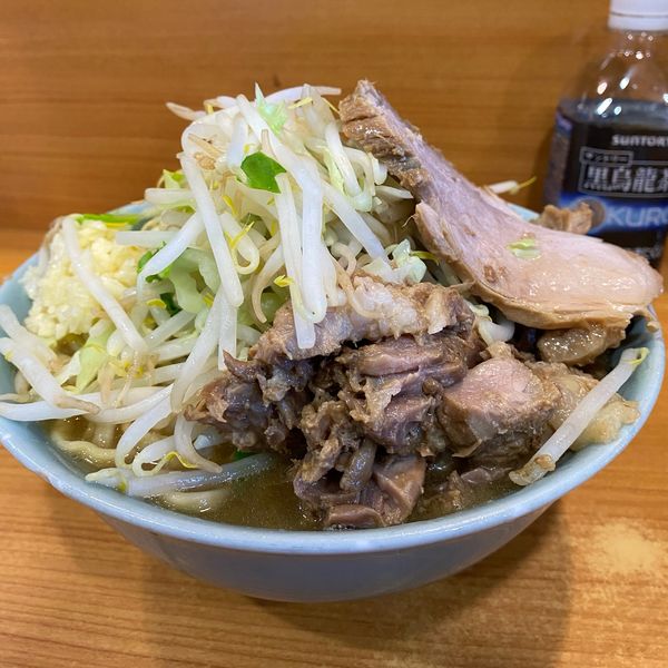「ラーメン小　ニンニク　脂」@ラーメン二郎 八王子野猿街道店2の写真