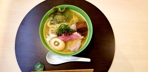 「特製手打中華蕎麦(塩)　気まぐれ肉ごはん」@手打麺祭 かめ囲の写真