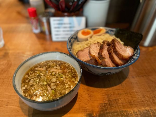 「さっぱり特製醤油つけ麺¥1250、麺大盛り　無料」@めん処 樹の写真