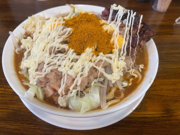 「カレーラーメン＋スライスチーズ」@道の途中の写真