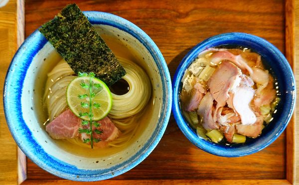 「味玉 昆布水つけめん塩(大)ちょい肉増し」@YOKOKURA STOREHOUSEの写真